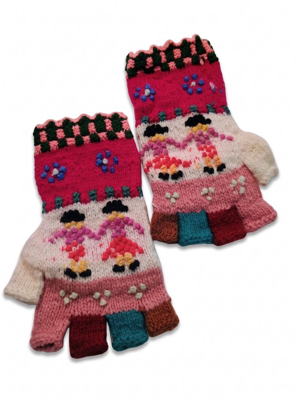 Warm Andean Sheep's Wool Fingerless Gloves from Cusco